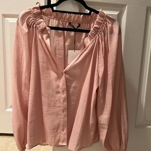 Zara light pink blouse